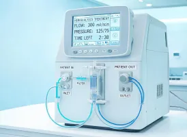 Dialysis machine console