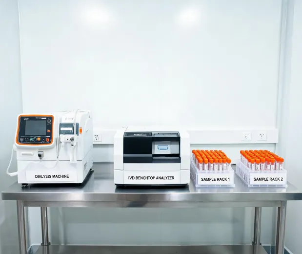 Nipro dialysis and laboratory workstation